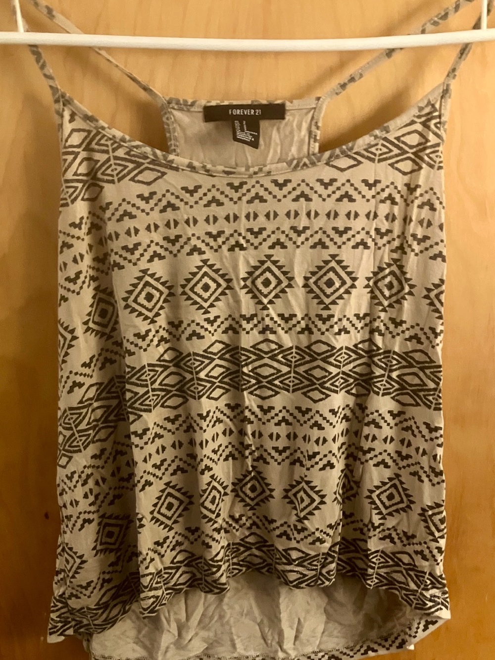 Forever 21 Beige Aztec-Print Spaghetti Strap Camisole